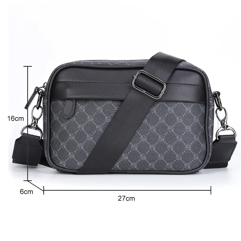 Men PU Leather Business Shoulder Bag Crossbody Messenger Bag TAVEN System LLC