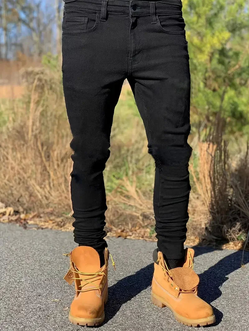 Slim-fit Men'S Washed Jeans TAVEN System LLC