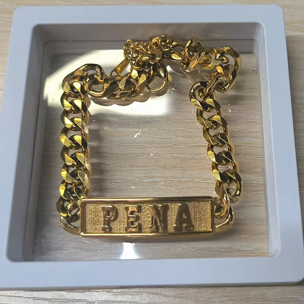 Zciti Personalized Charm 3d Custom Name Bracelet Man Women Gothic Stainless Steel 18k Jewelry Christmas Gift For Someone Special TAVEN System LLC