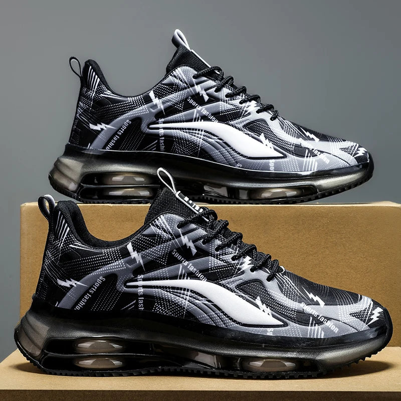 Men's Fashionable Basketball Shoes with Air Cushioning, Comfortable and Non-Slip, Breathable and Shock-Absorbing, Suitable for Men's Outdoor Activities TAVEN System LLC
