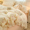 Bonenjoy Lace Duvet Cover Printed Home Quilts Cover Ruffles Comforter Covers Adults Kids Room Bedding (Pillowcase Need Order) TAVEN System LLC