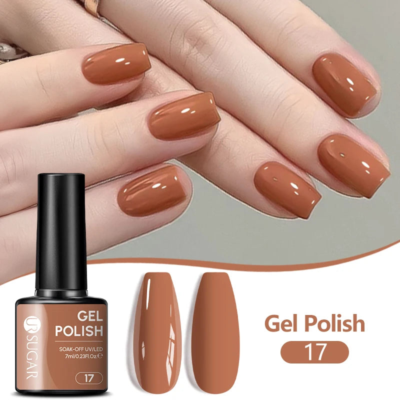 UR SUGAR 7ML Nail Gel Fresh Macaron 107 Colors All For Manicure Semi Permanent Soak Off LED UV Long-Lasting Nail Art Varnish TAVEN System LLC