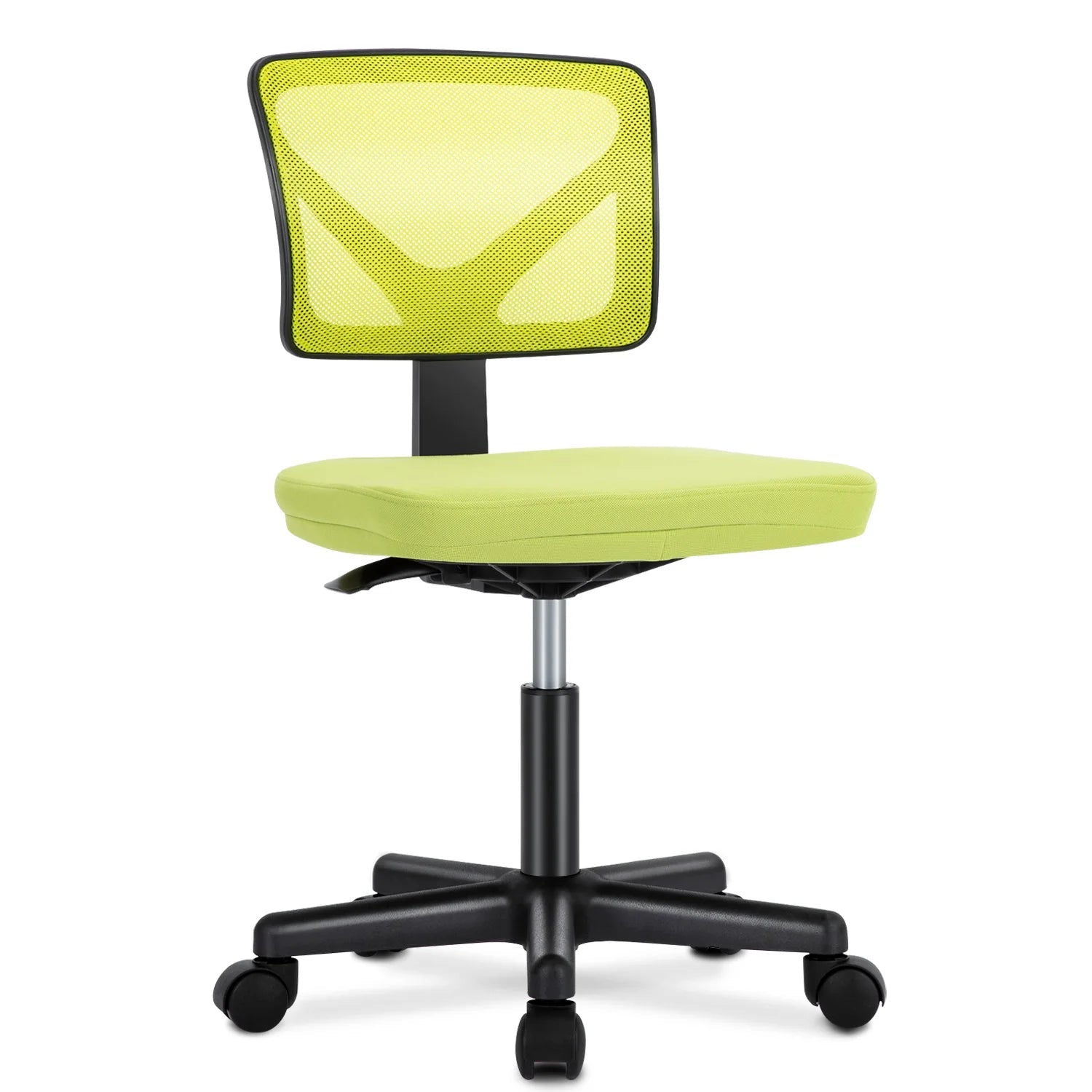 JHK Armless Mesh Office Chair with Lumbar Support and Wheels TAVEN System LLC