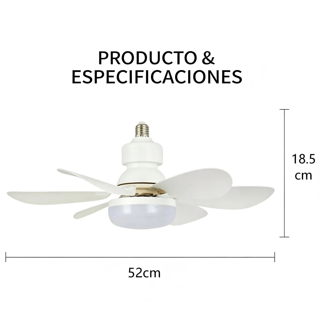 40W Ceiling Fan with Remote Control, E27 Base LED Light Fan, Quiet Smart Ceiling Fan Lamp for Bedroom Living Room Kitchen TAVEN System LLC