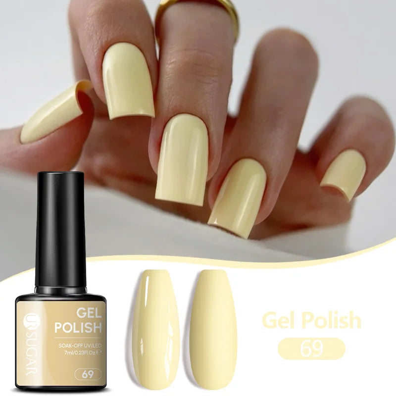 UR SUGAR 7ML Nail Gel Fresh Macaron 107 Colors All For Manicure Semi Permanent Soak Off LED UV Long-Lasting Nail Art Varnish TAVEN System LLC