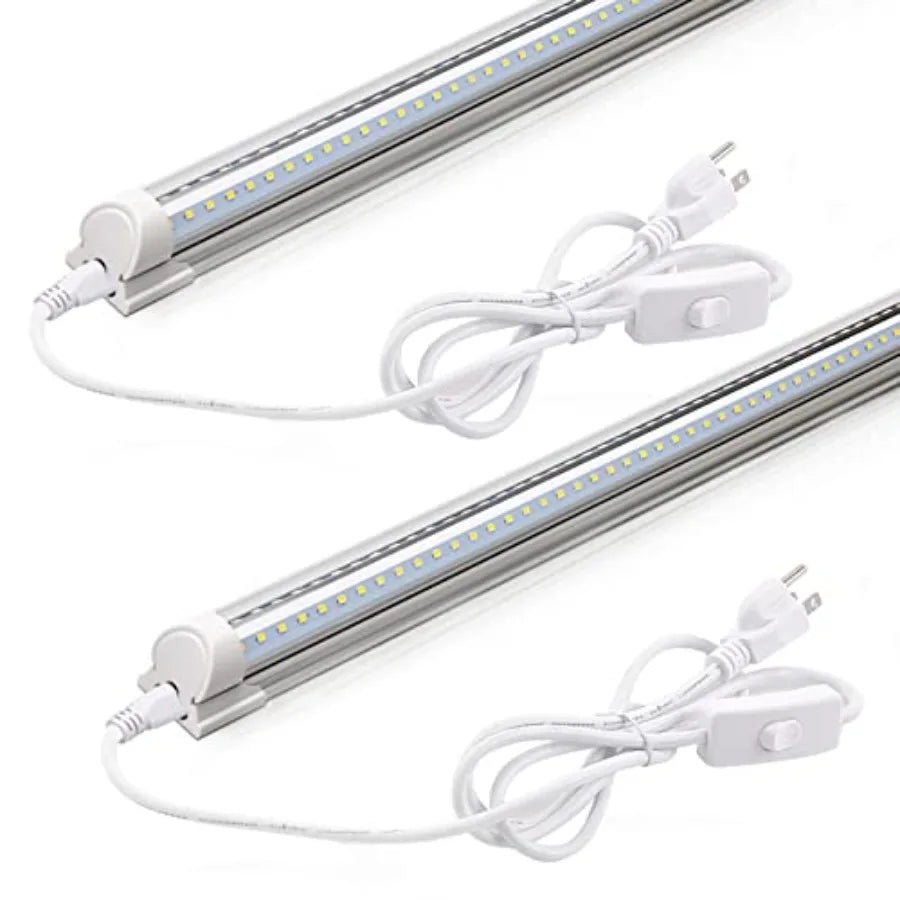 LED Shop Light 2Feet, 20W 3000LM, T8 LED Light Fixture, Clear Cover, Ceiling and Utility Linkable Tube Lights for Room, Garage, TAVEN System LLC