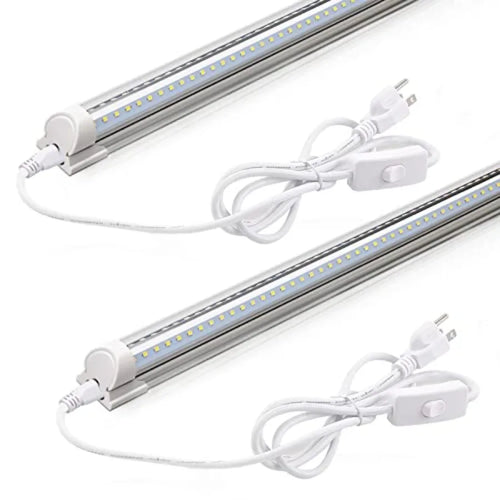 LED Shop Light 2Feet, 20W 3000LM, T8 LED Light Fixture, Clear Cover, Ceiling and Utility Linkable Tube Lights for Room, Garage, TAVEN System LLC