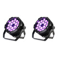 2X IP65 Waterproof Stage Effect Aluminum Led Par 18x18W RGBWA UV 6in1 DMX512 Outdoor Down Light DJ Equipment Disco Wash No Noise TAVEN System LLC