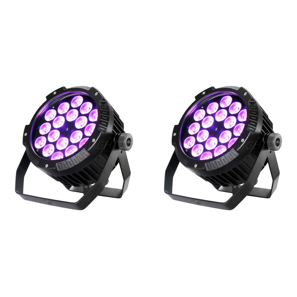 2X IP65 Waterproof Stage Effect Aluminum Led Par 18x18W RGBWA UV 6in1 DMX512 Outdoor Down Light DJ Equipment Disco Wash No Noise TAVEN System LLC