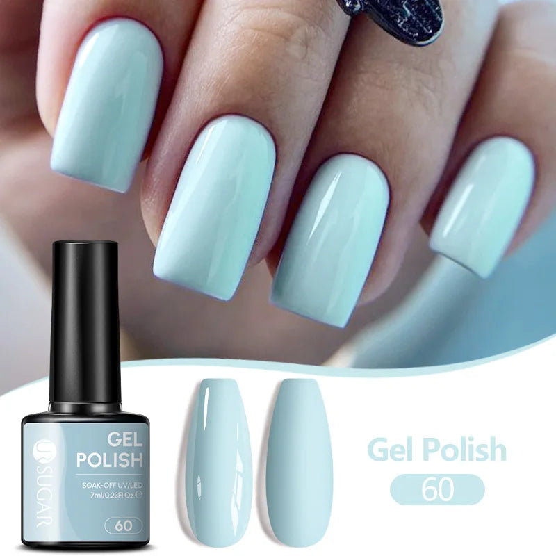 UR SUGAR 7ML Nail Gel Fresh Macaron 107 Colors All For Manicure Semi Permanent Soak Off LED UV Long-Lasting Nail Art Varnish TAVEN System LLC