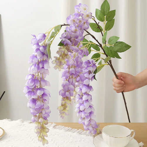 40'' Giant Wisteria Artificial Flowers Fake Wisteria Floral Hanging Plant Garland for Home Party Floor Wedding Arrangement Decor TAVEN System LLC