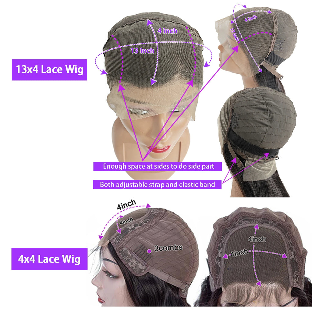 Loose wave bob human hair lace front wig