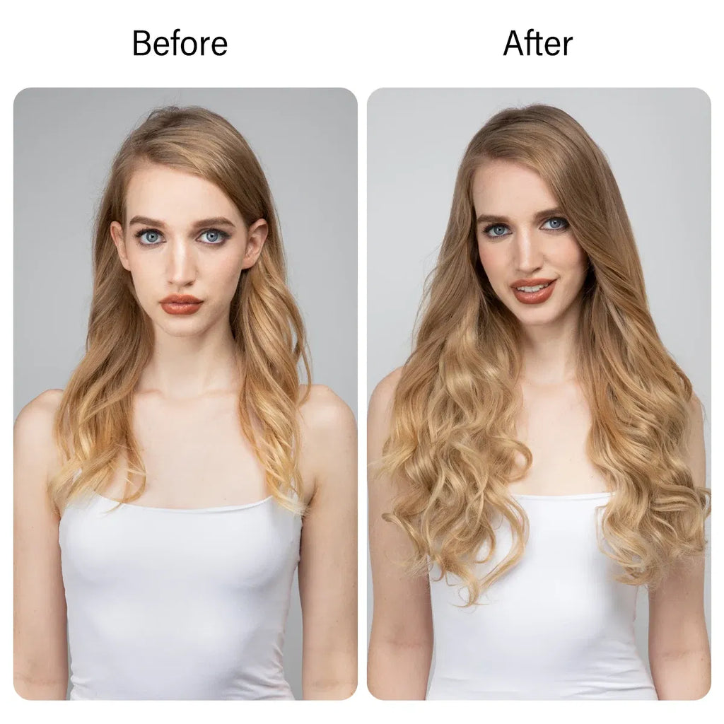 Color: 1B/27HL, Stretched Length: 14inches - Synthetic No Clip Wave Hair Extensions Ombre Natural Black Blonde Pink One Piece False Hairpiece Fish Line Fake Hair Piece Taven