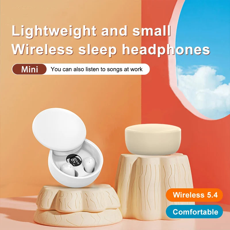 SK26 Bluetooth 5.4 Wireless Earphones Small Earbuds Sleeping Sport Invisible Headphones Bass Sound Quality Headset Sliding Cover TAVEN System LLC