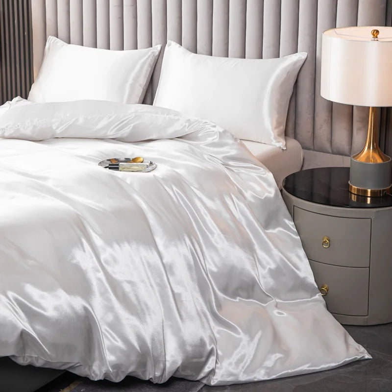 Kuup satin surface Duvet Cover Colored Bedding Set QUEEN KING Size Quilt Cover High Quality Skin Friendly Fabric Bedding Cover TAVEN System LLC