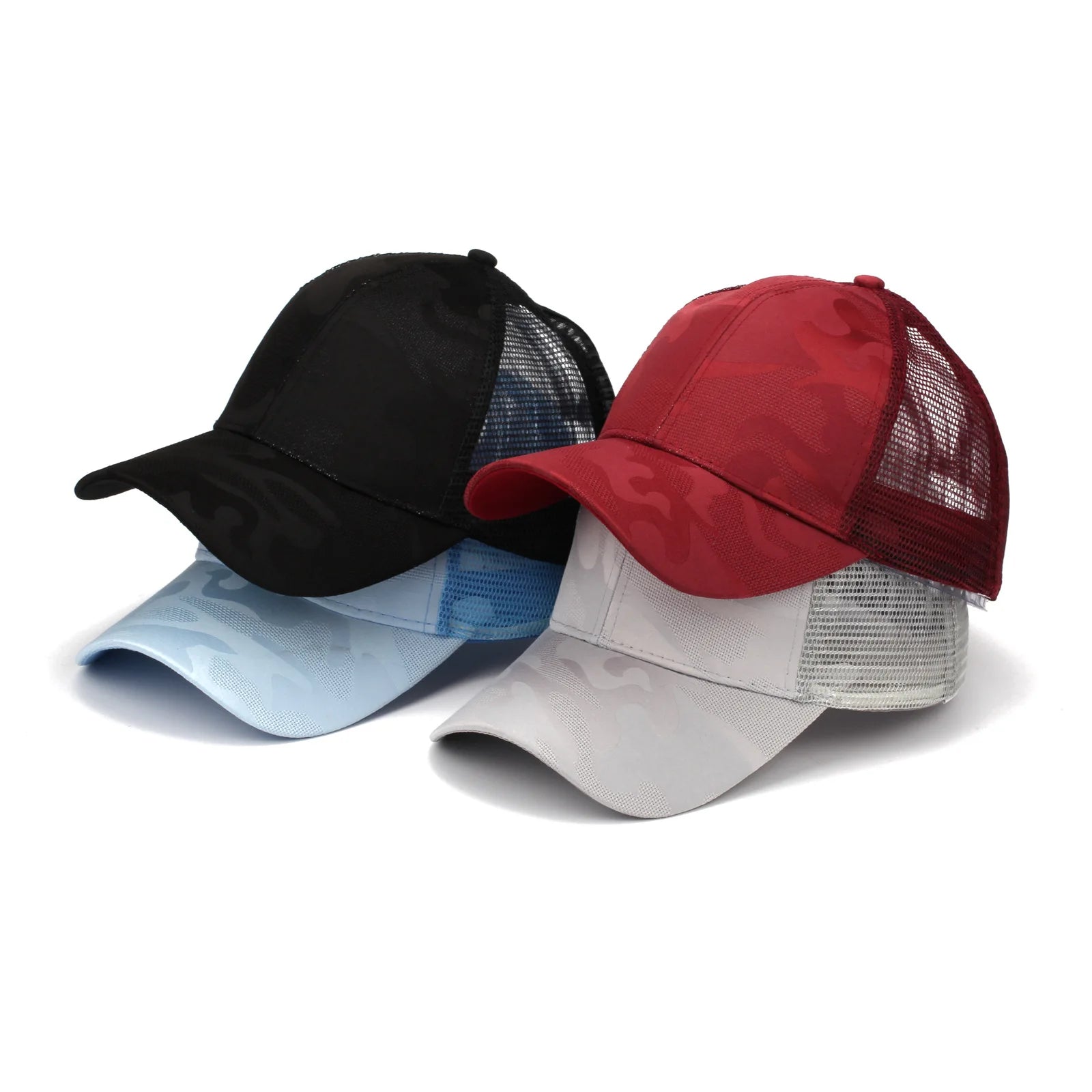 Camouflage Ponytail Baseball Cap Mesh Sun Protection Outdoor Hat TAVEN System LLC