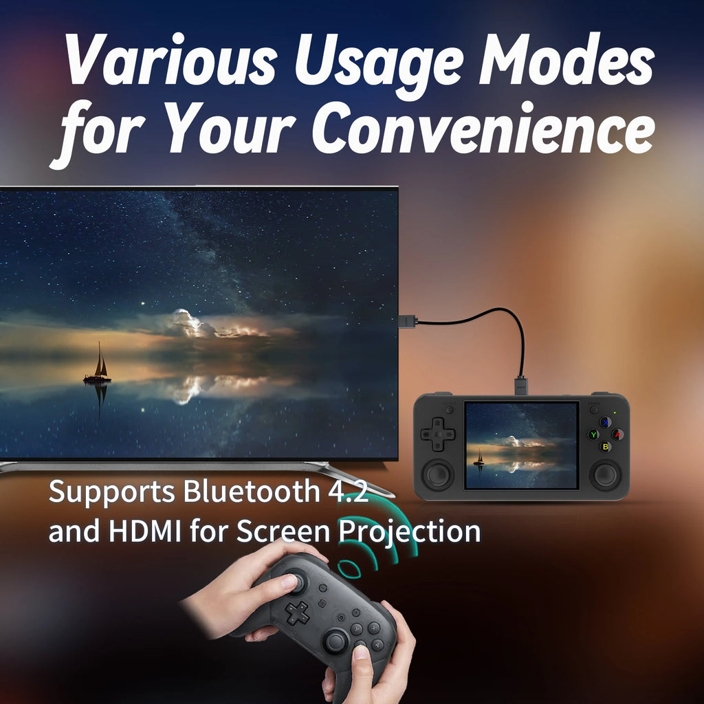 ANBERNIC RG35XX H Handheld Game Console 3.5''IPS Screen HDMI Output Linux System RG35XXH Retro Video Simulator Console Kids Gift TAVEN System LLC