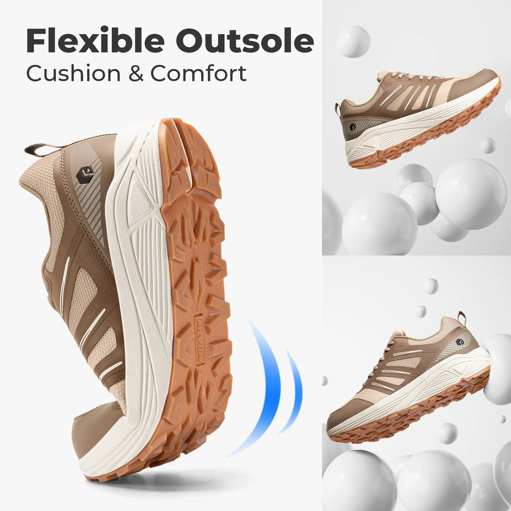 FitVille men's wide toe trail running shoes for heel pain relief