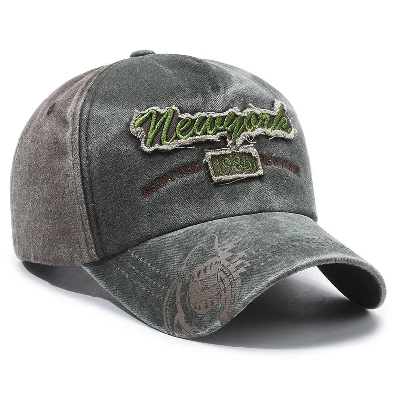 Washed Cotton Baseball Cap Retro Sun Hat Adjustable Cap TAVEN System LLC