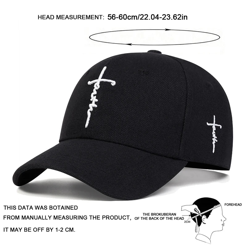 Faith Embroidery Snapback Baseball Cap Unisex Cotton Sun Hat TAVEN System LLC