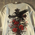 American Style Fashion Brand oversize Diablo Style Retro Subculture Skull Cross Short-sleeved T-shirt Men's Summer TAVEN System LLC