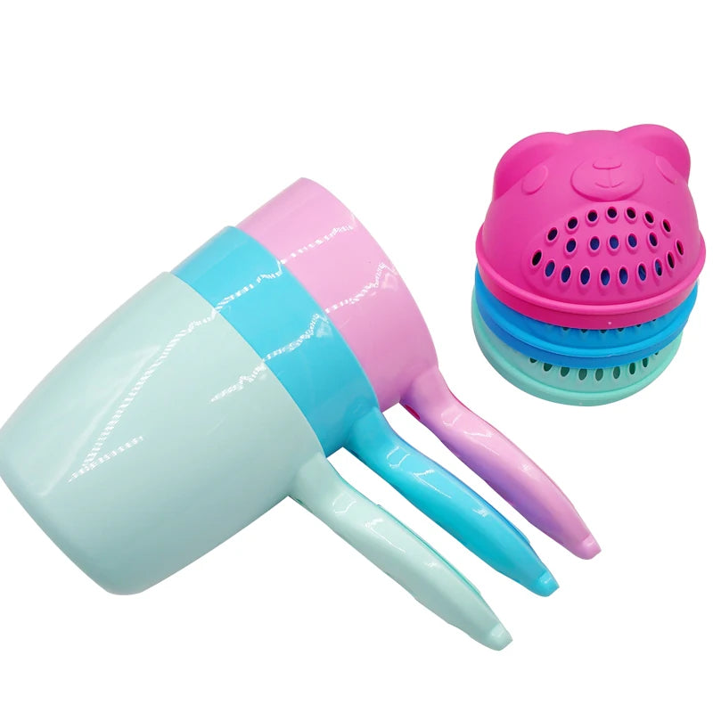 1PC Baby Cartoon Bear Bathing Cup Newborn Kid Shower Shampoo Cup Bailer Baby Kids Shower Water Spoon Bath Wash Cups for 3 Colors TAVEN System LLC