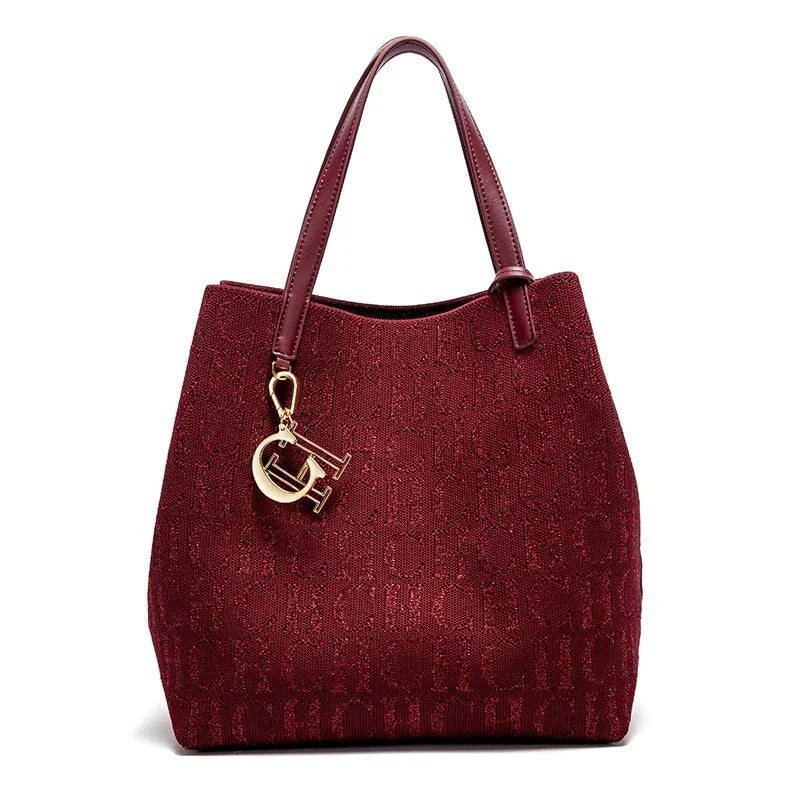 Women Large Canvas Shoulder Bag Simple Daily Commute Tote Bag TAVEN System LLC