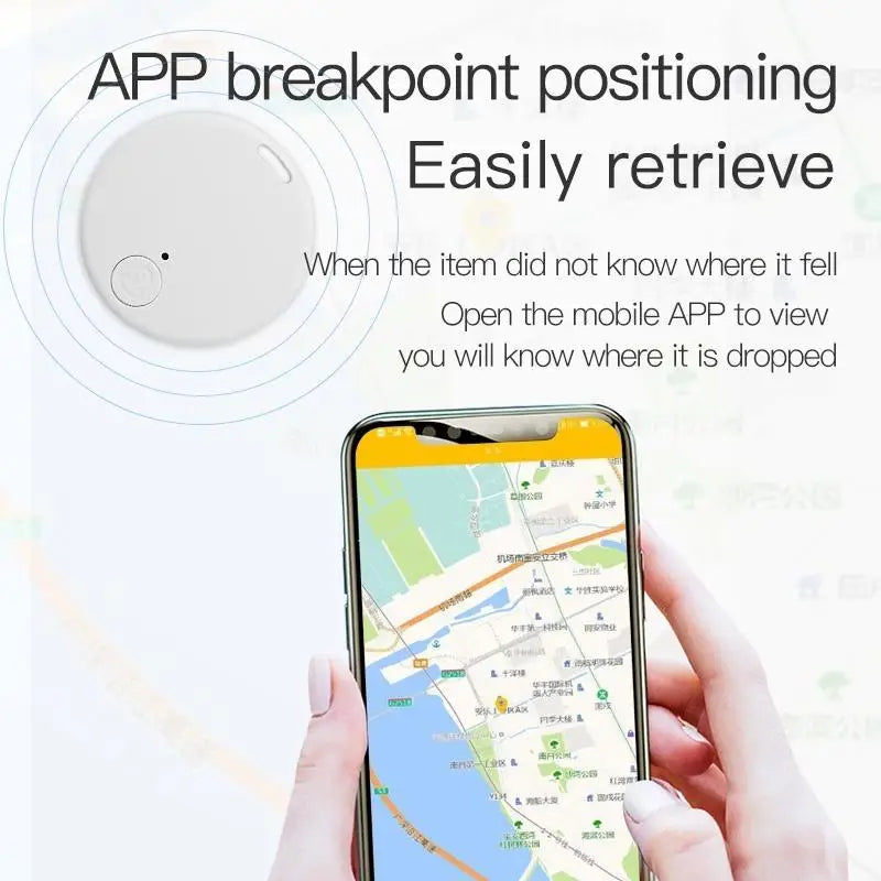 Mini GPS Mobile Bluetooth 5.0 Tracker Anti-Lost Device Round Anti-Lost Device Pet Kids Bag Wallet Tracking Smart Finder Locator TAVEN System LLC