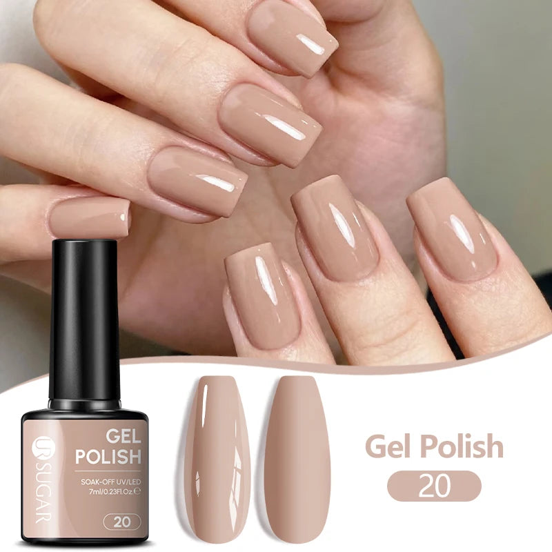 UR SUGAR 7ML Nail Gel Fresh Macaron 107 Colors All For Manicure Semi Permanent Soak Off LED UV Long-Lasting Nail Art Varnish TAVEN System LLC