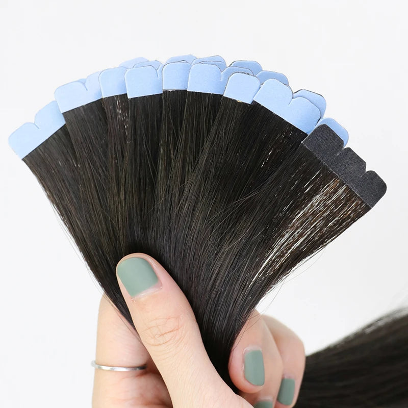 Mini Tape In Human Hair Extensions Invisible