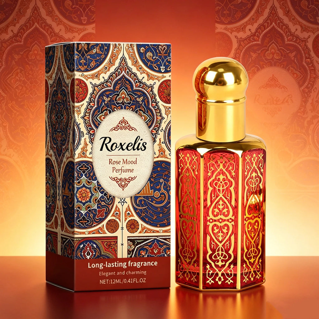 Roxelis 12ml Arabian Style Fragrance Rose Elegant Natural Fresh Light Fragrance Lasting Fragrance Portable Charm Fragrance TAVEN System LLC