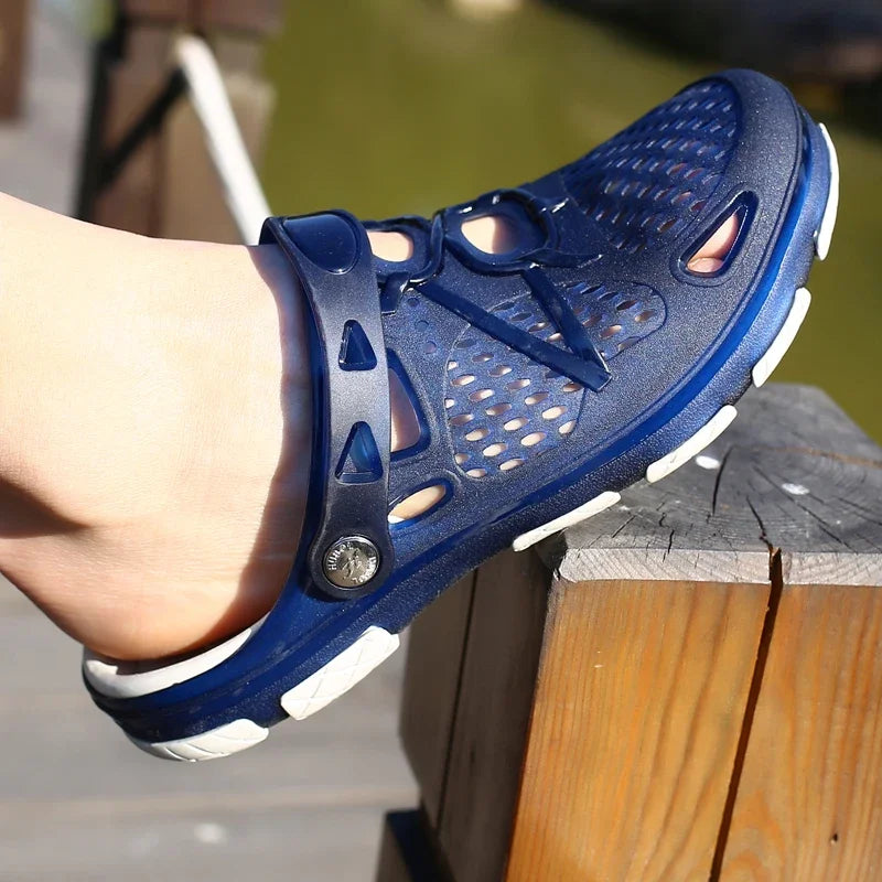 Fashion Slippers Casual Sandals Breathable Non-slip Comfortable Beach Shoes High Quality Home Slippers Outdoor Walking Male Shoe TAVEN System LLC