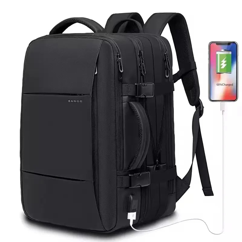 BANGE Expandable Travel Laptop Backpack USB Business Waterproof Bag TAVEN System LLC