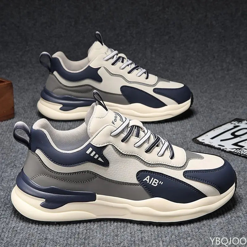 Men Height Increasing Sports Shoes Breathable Running Sneakers