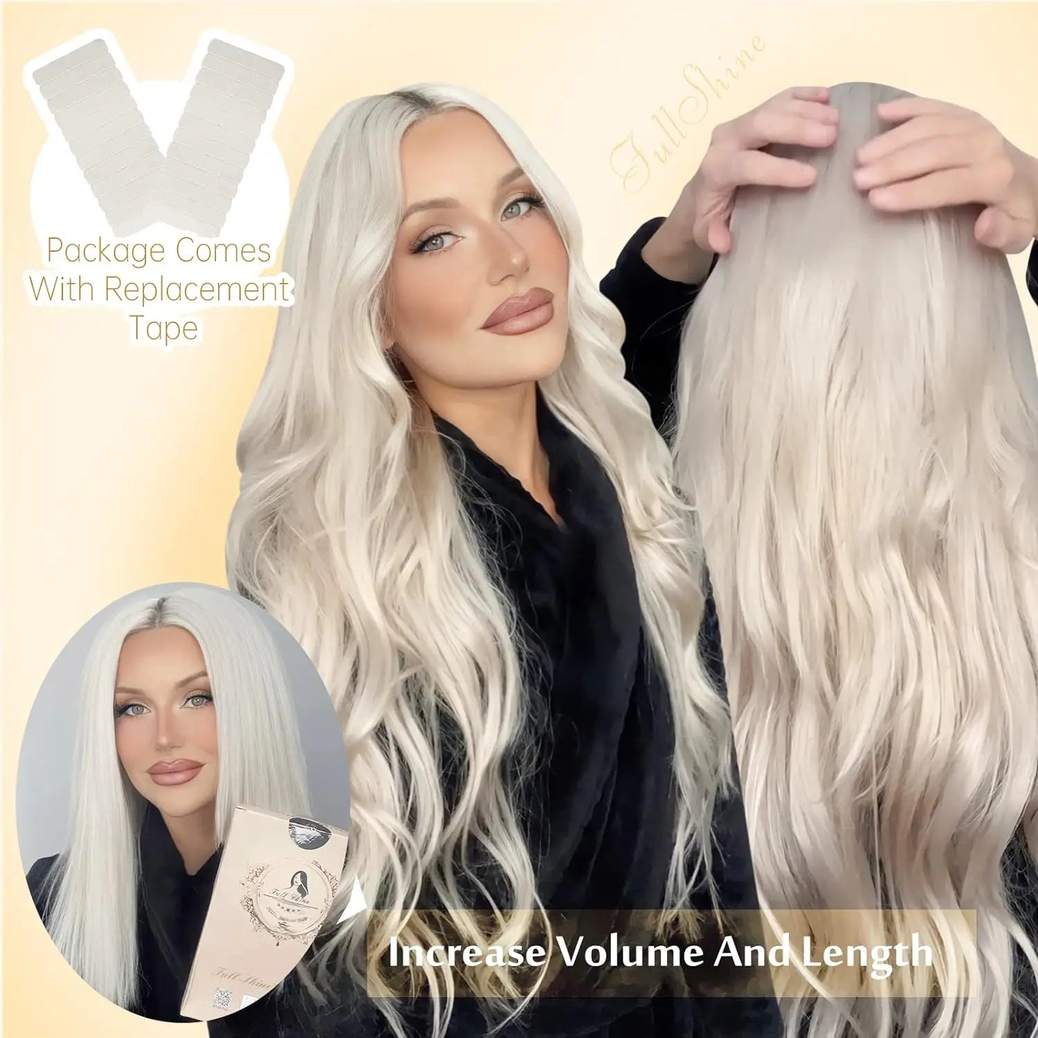 Shine Remy Straight Tape In Human Hair Extensions