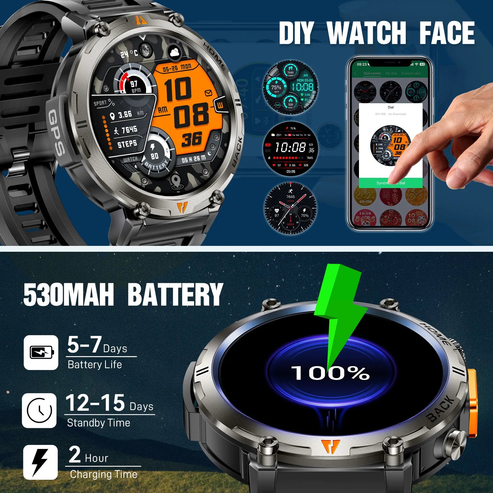 EIGIIS KE3 2025 New Bluetooth Call smartwatch for men Full Touch Screen With Health Monitor heart rate Flashlight Smart watch TAVEN System LLC