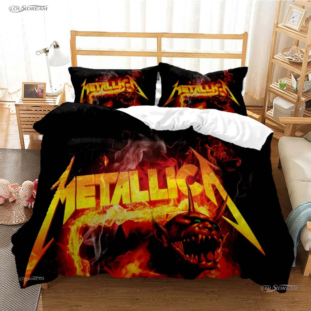 Heavy Metal Music Casal All Season Duvet Cover Comforter Bedding Sets Soft Quilt Cover and Pillowcases Single/Double/Queen/King TAVEN System LLC