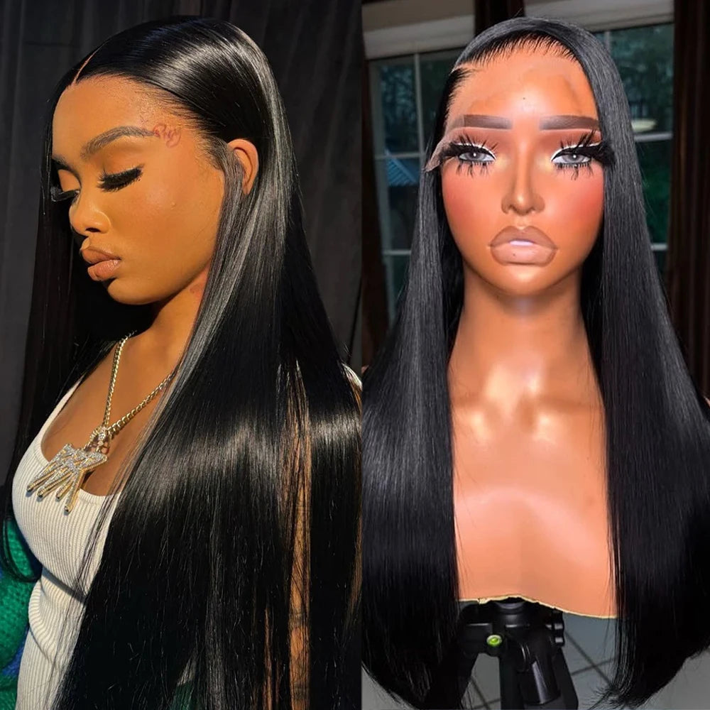 Enivuoso chocolate brown straight lace front wig