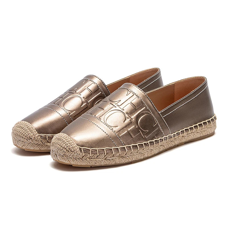Women Beach Flats Anti-Slip Hemp Sole Slip On Shoes TAVEN System LLC