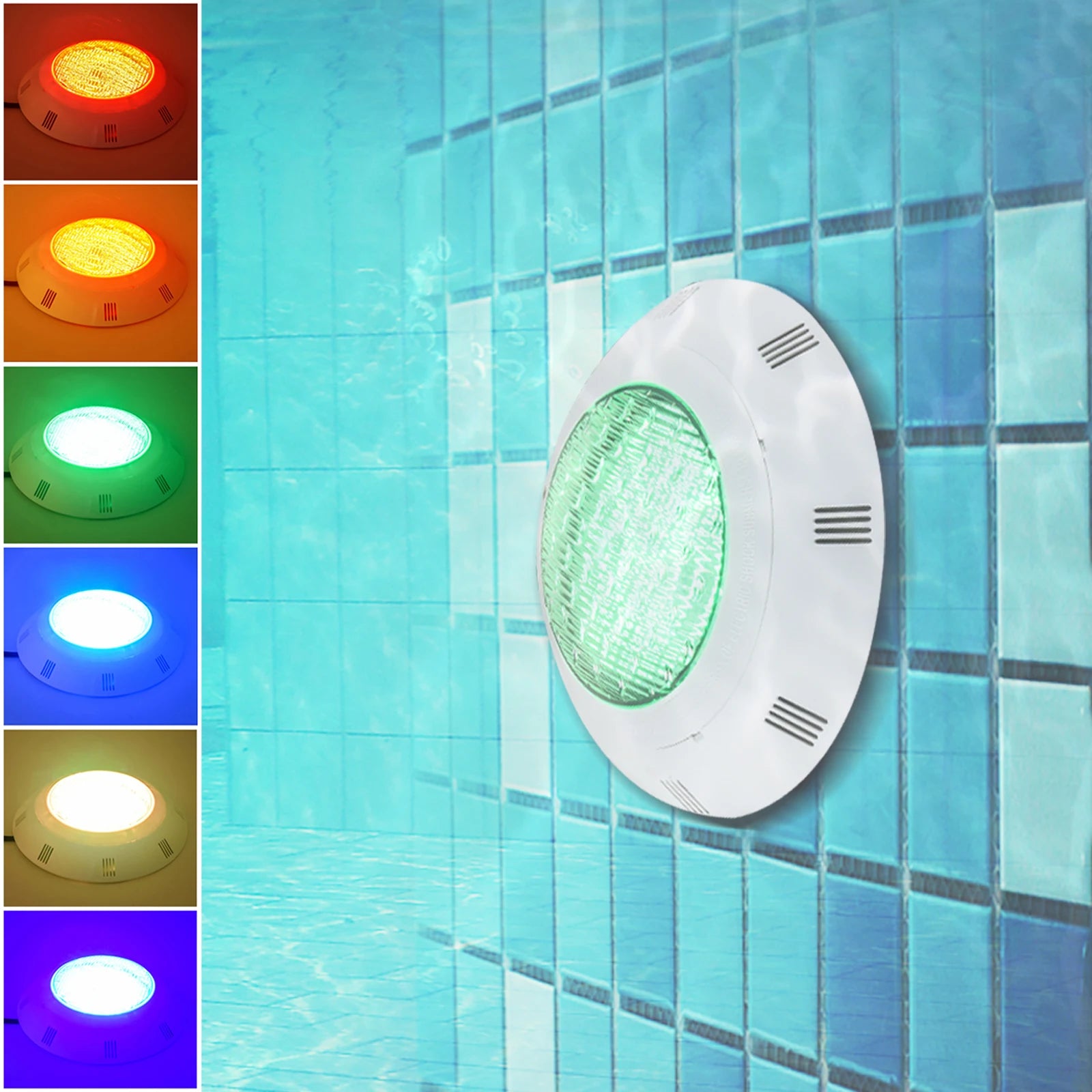 45W RGB LED Underwater Swimming Pool Light IP68 Waterproof 7 Colors Changing Underwater Pool Lights with Remote Control TAVEN System LLC