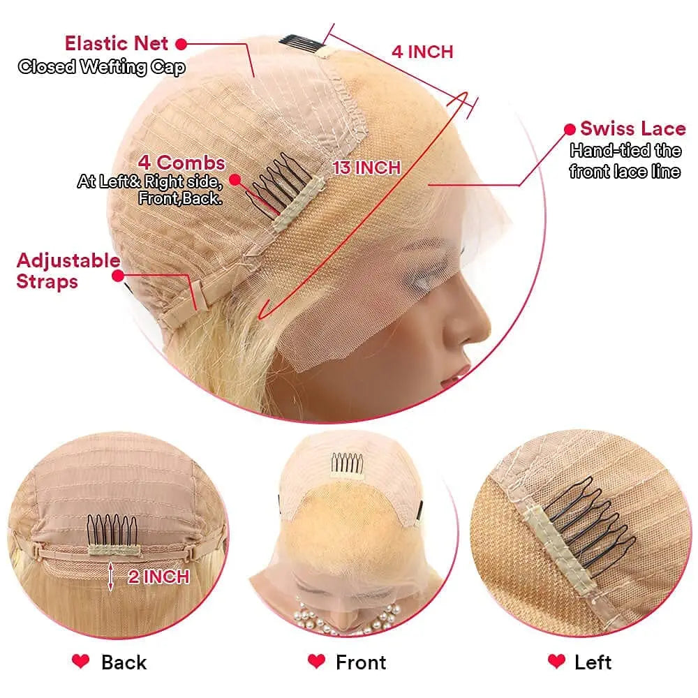 Deep Wave Lace Frontal Blonde Human Hair Wig