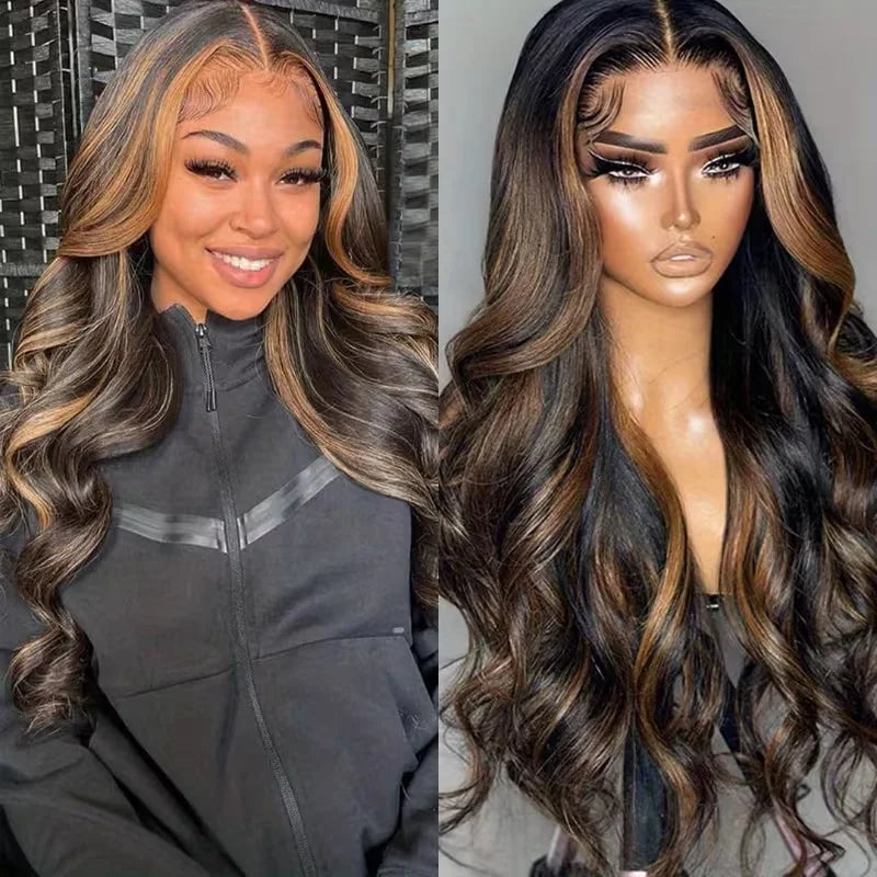 Highlight Body Wave V Part Human Hair Wig