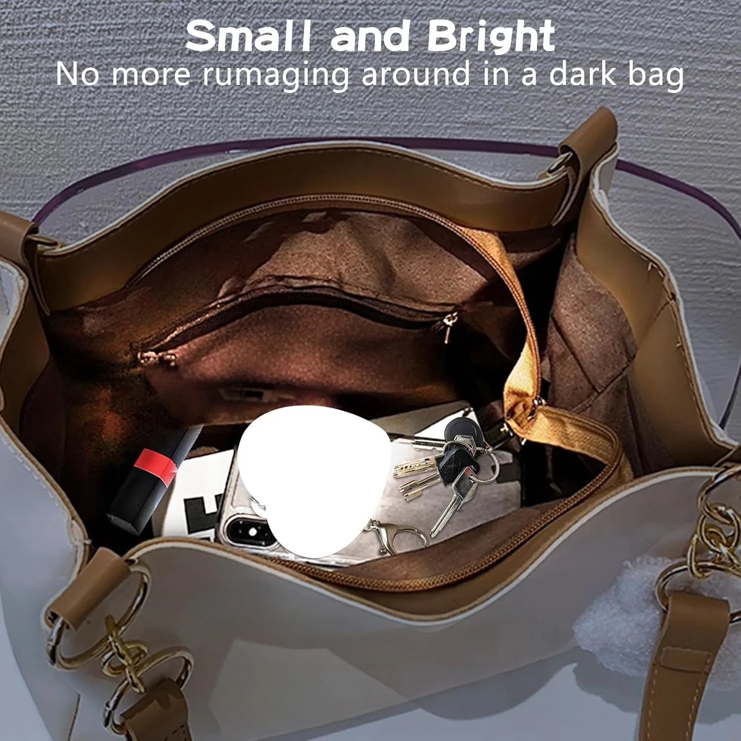 with Auto Sensor, Touch Control, Rechargeable Heart Shaped Handbag Light for Inside Purse, Perfect Valentine Gifts for Women TAVEN System LLC