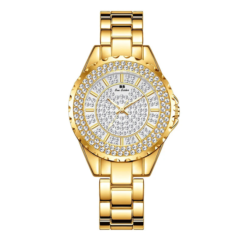 Women Gold Bracelet Dress Watches 2025 Top Brand Luxury Ladies Wrist Watches For Female Clock Fashion Elegant Full Steel - TAVEN System LLC