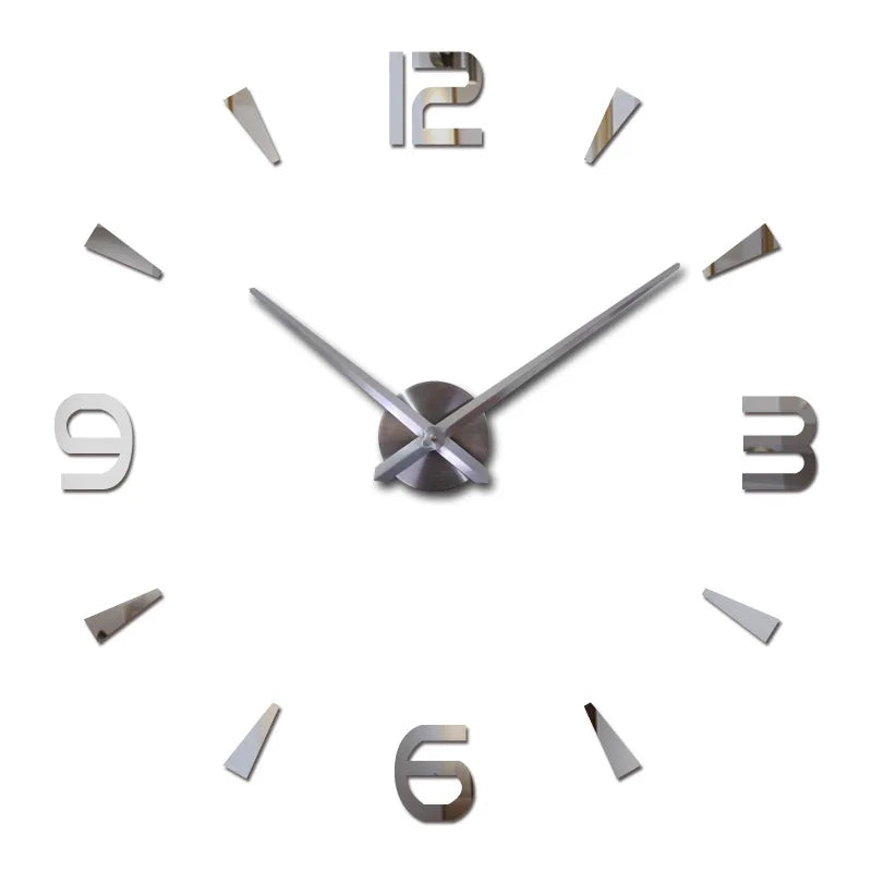 New Modern Design Large Wall Clock 3D DIY Quartz Clocks Fashion Watches Acrylic Mirror Stickers Living Room Home Decor Horloge - TAVEN System LLC