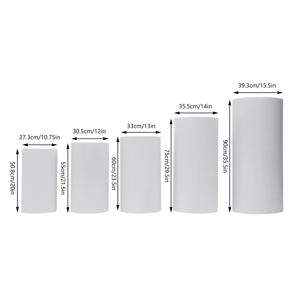 5/3Pcs Round Cylinder Pedestal Stand Freestanding Metal Cylinder Pedestal Wedding Birthday Party Cake Flower Display Pillars TAVEN System LLC