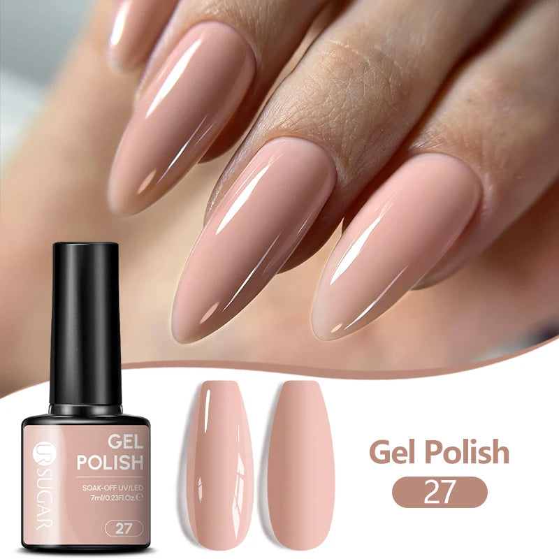 UR SUGAR 7ML Nail Gel Fresh Macaron 107 Colors All For Manicure Semi Permanent Soak Off LED UV Long-Lasting Nail Art Varnish TAVEN System LLC