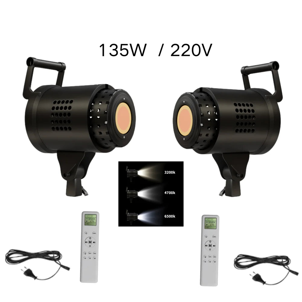 Bowens 135W LED Studio Light Kit with 2M Tripod Dimmable Lamp TAVEN System LLC