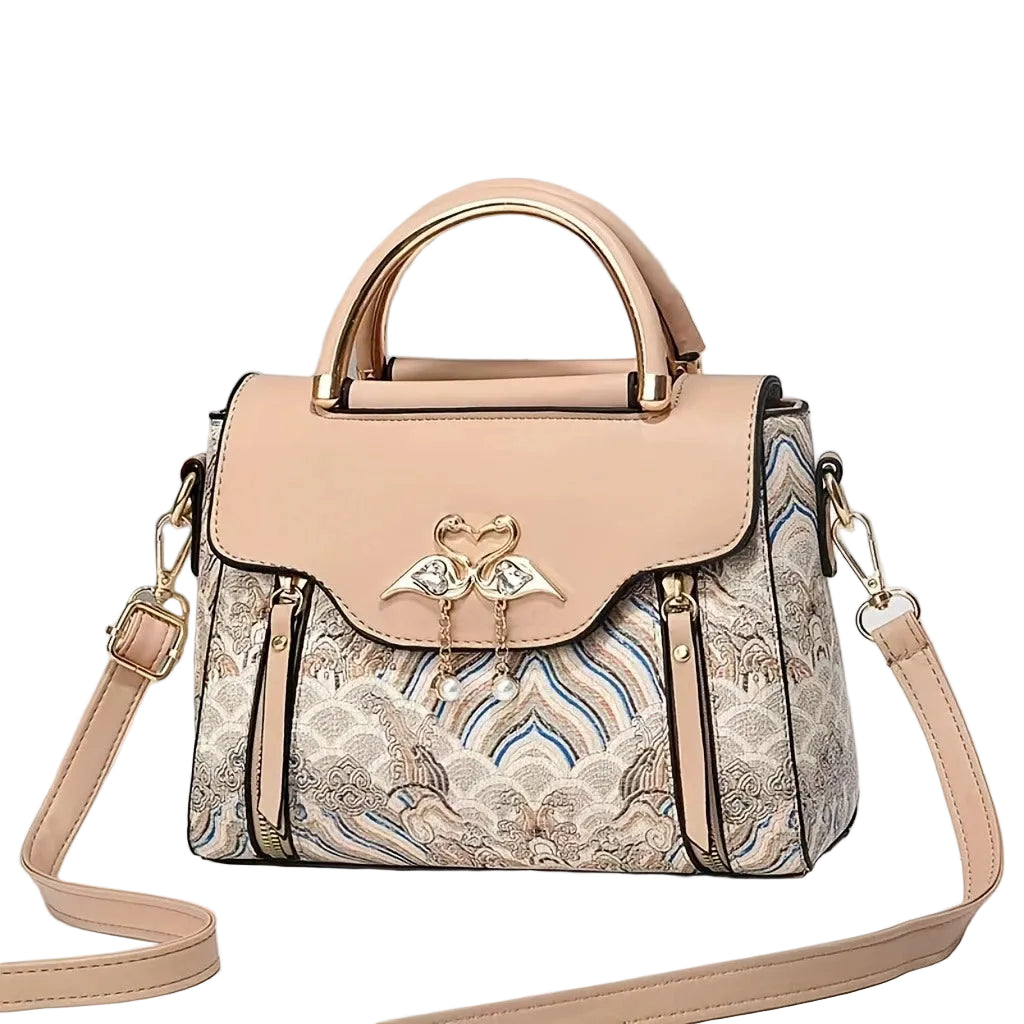 Women Printed PU Leather Shoulder Bag Crossbody Satchel Handbag TAVEN System LLC