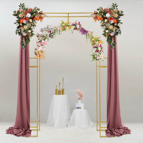 5.9x7.9inch Gold Wedding Arches for Ceremony Square Metal Balloon Arch Stand Garden Arbor Frame for Birthday Party Decoration TAVEN System LLC